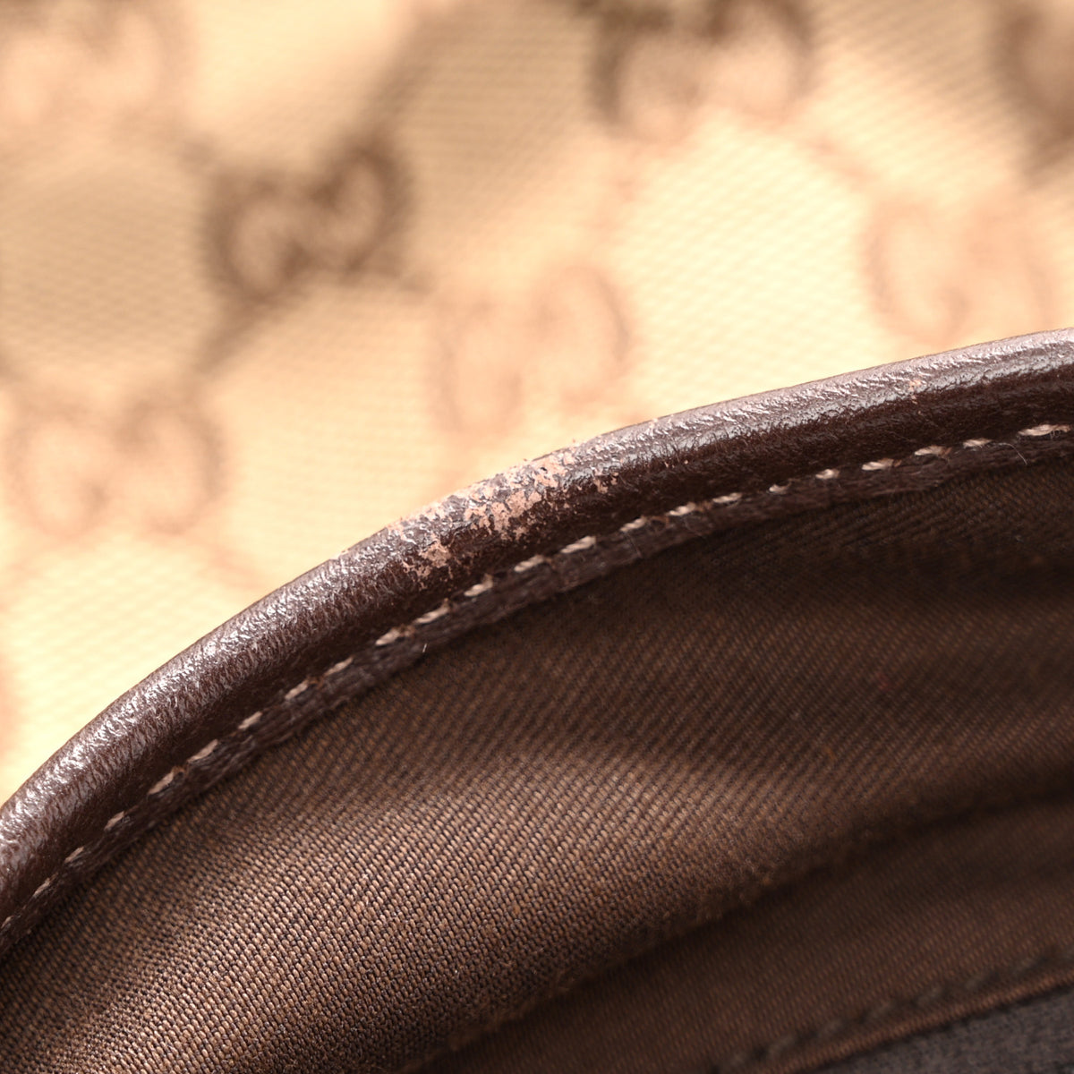 Monogram Medium Abbey Shoulder Bag Dark Brown