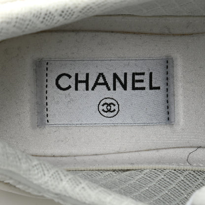 Chanel Sequin CC Sneakers 35.5 White 6 of 7