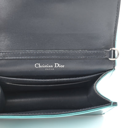Christian Dior Metallic Patent Micro-Cannage Baby Diorama Flap Bag Green 5 of 13