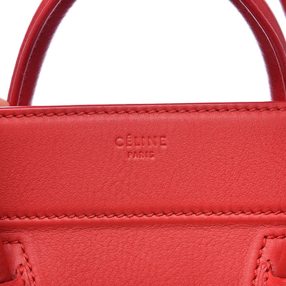Celine Supple Calfskin Medium Phantom Luggage Vermillion 8 of 18