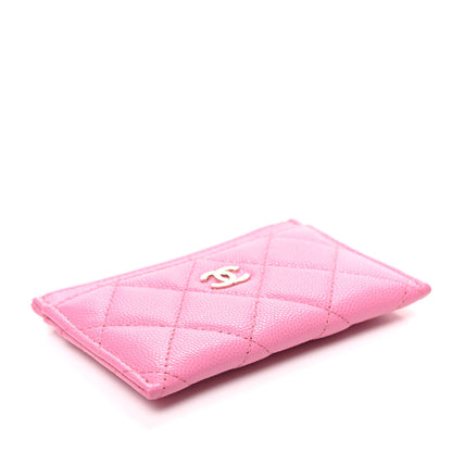Chanel Caviar Quilted Card Holder Pink 4 of 9