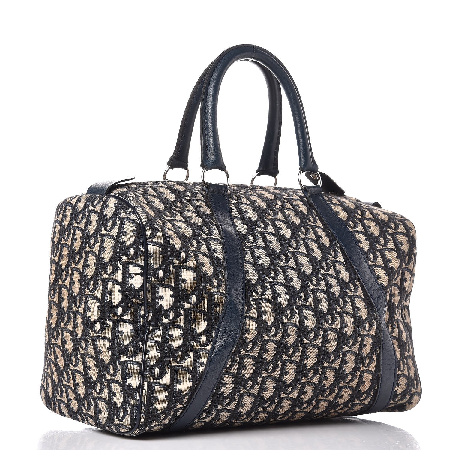 Christian Dior Monogram Boston Navy Blue 3 of 15