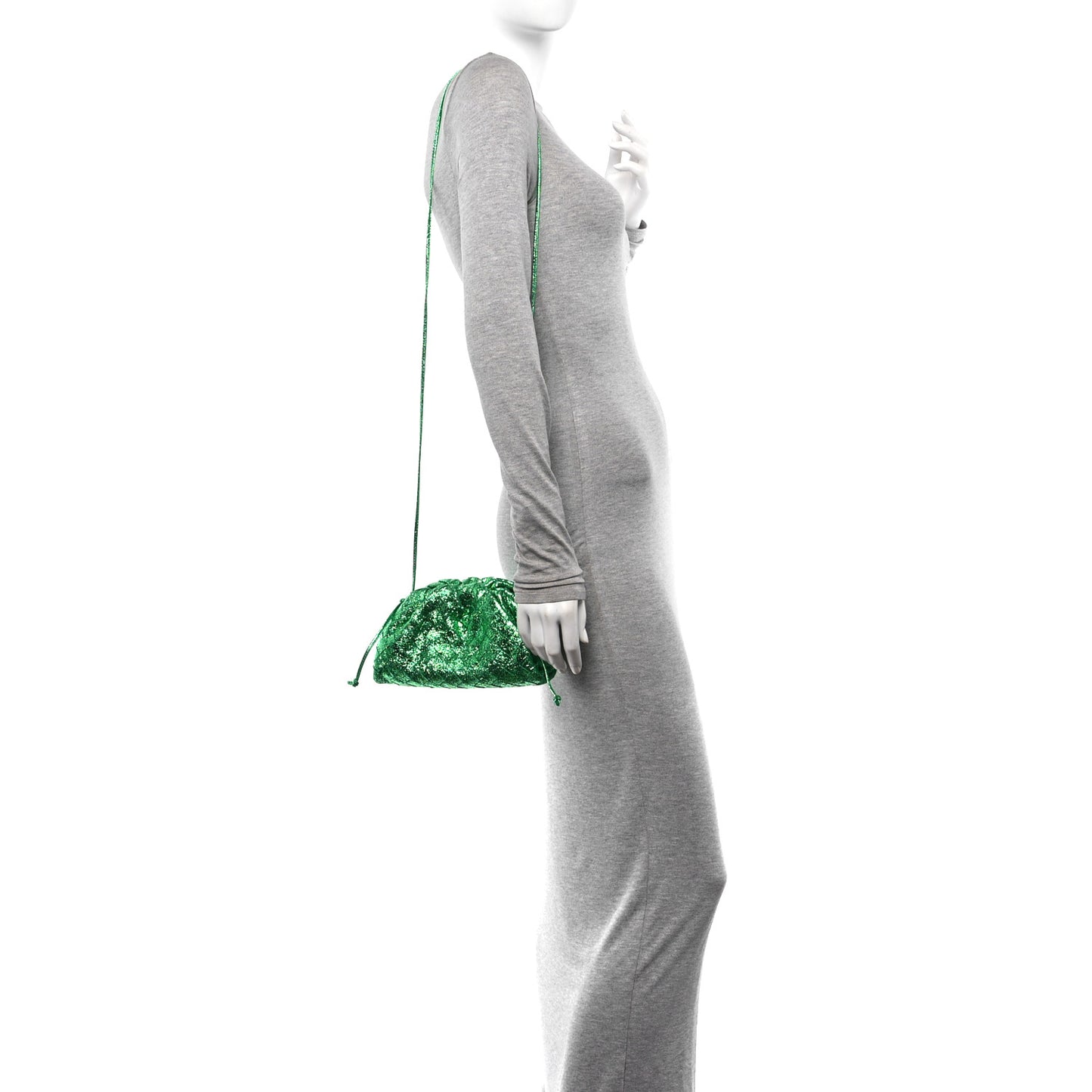 Metallic Nappa Intrecciato The Mini Pouch Parakeet