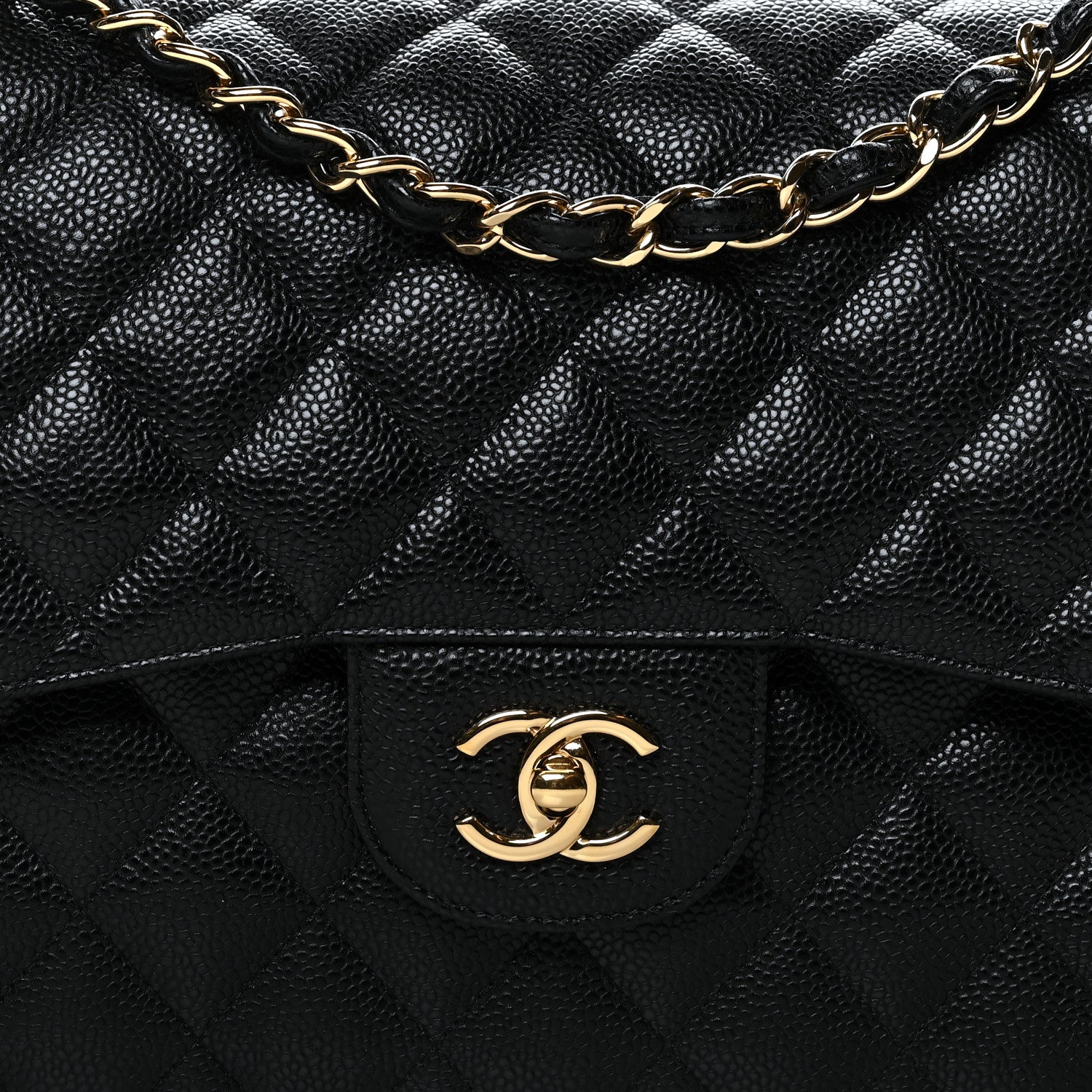 Chanel Caviar Quilted Jumbo Double Flap Black 8 of 11