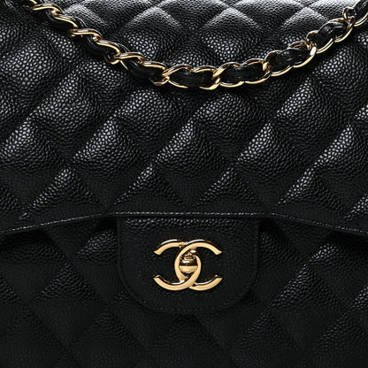 Chanel Caviar Quilted Jumbo Double Flap Black 8 of 11