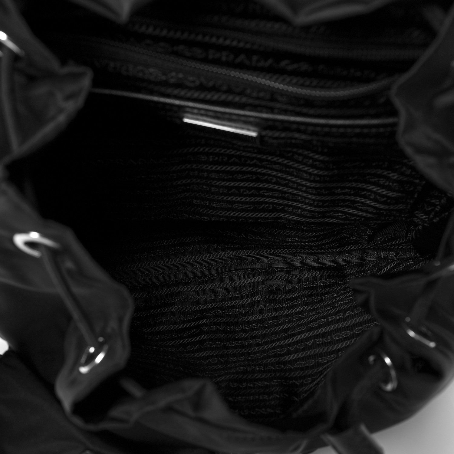 Prada Tessuto Nylon Saffiano Medium Backpack Black 4 of 8