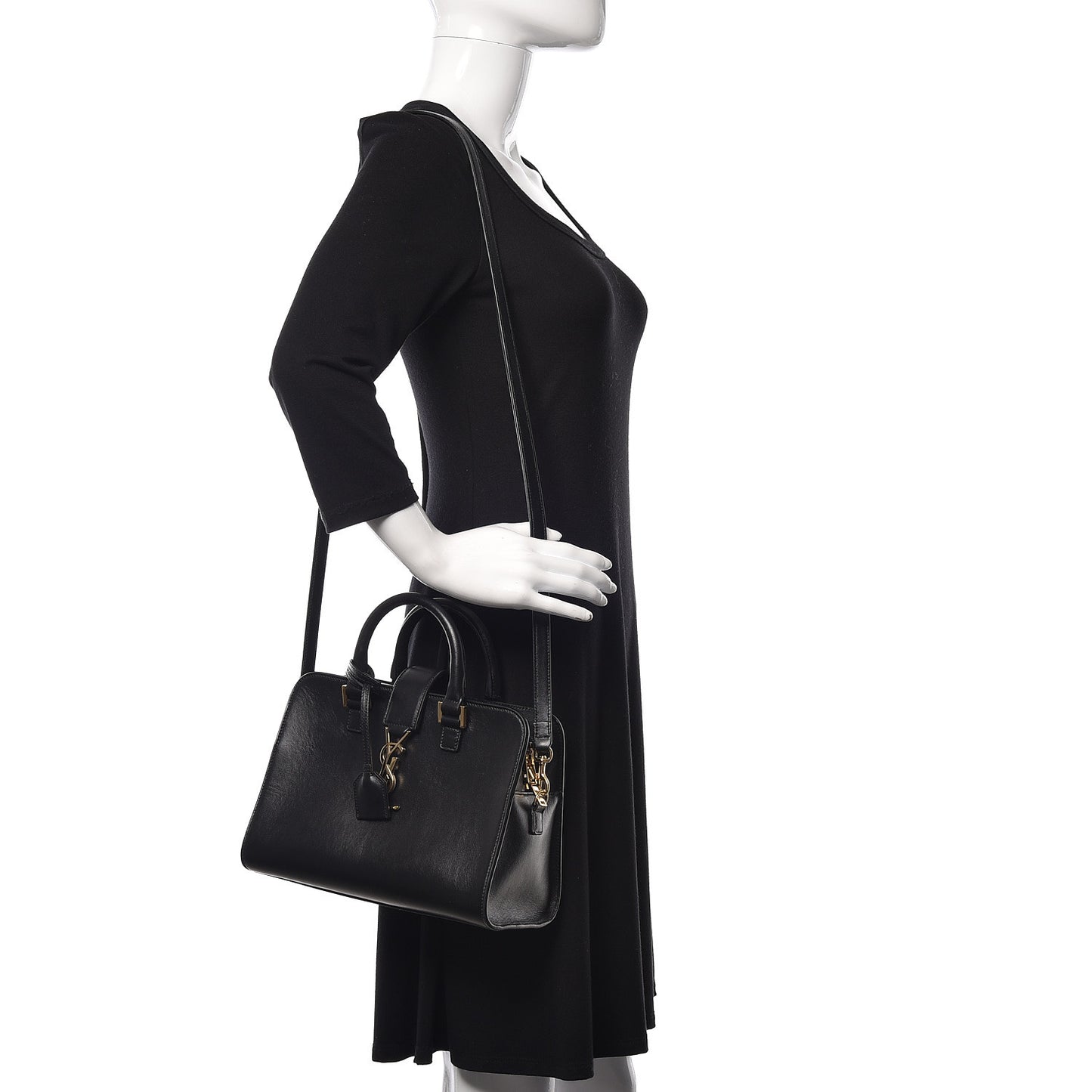 Calfskin Monogram Baby Cabas Black