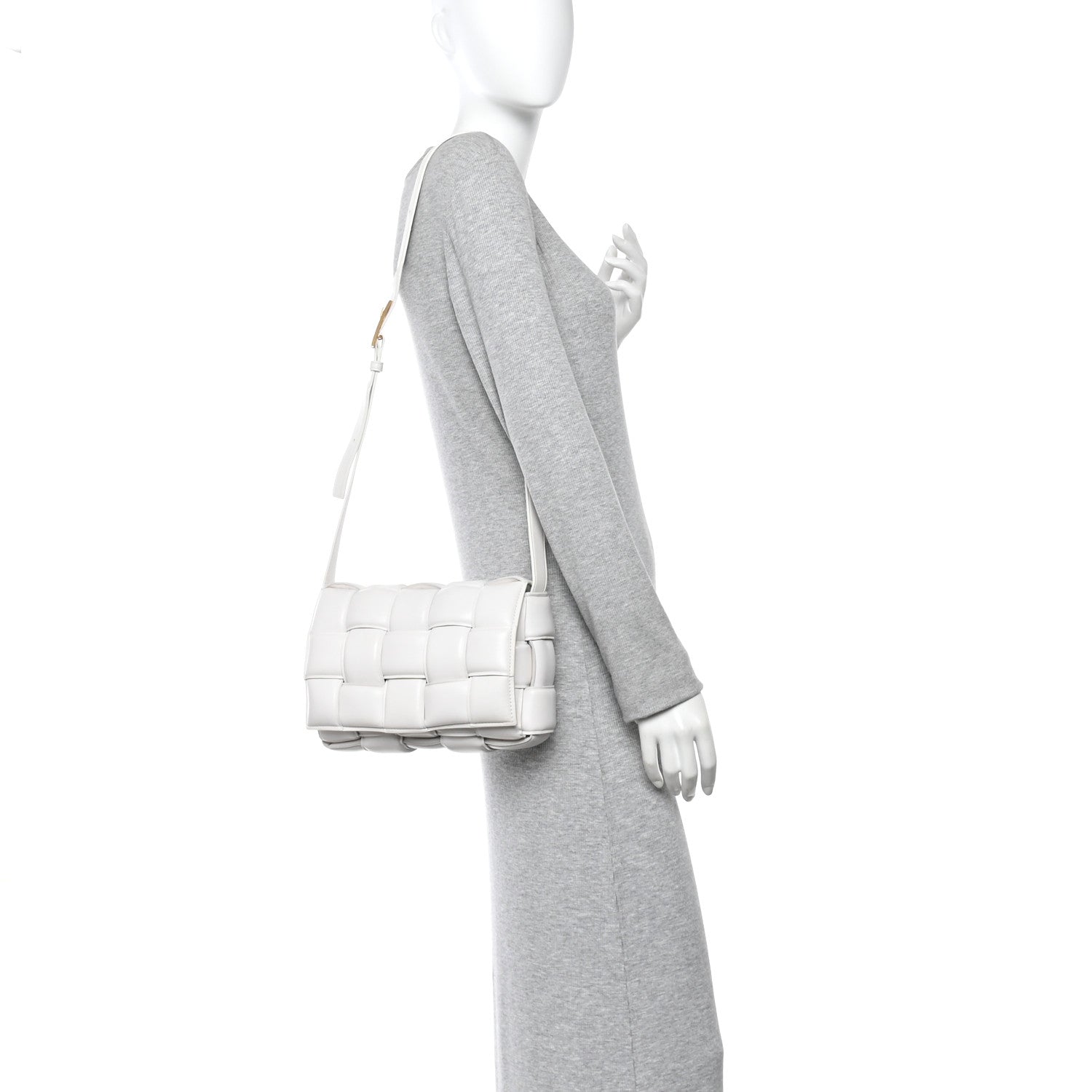 Bottega Veneta Nappa Maxi Intreccio Padded Cassette Crossbody Bag Chalk 2 of 10