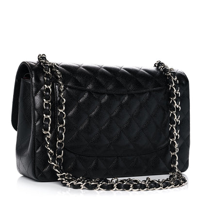 Chanel Caviar Quilted Jumbo Double Flap Black 3 of 12