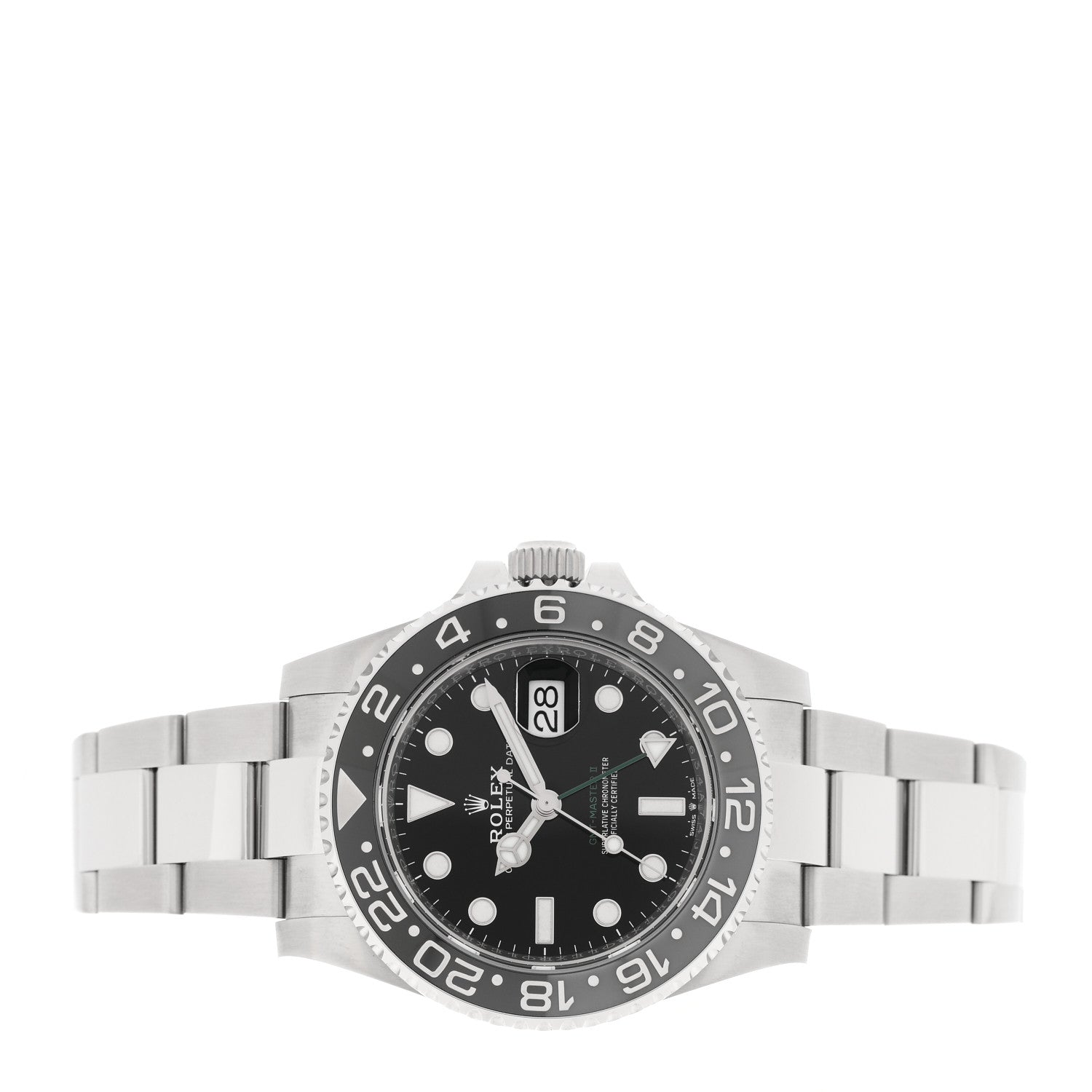 Rolex Stainless Steel 40mm Oyster Perpetual Date GMT Master II Bruce Wayne Watch Black 126710GRNR 2 of 5