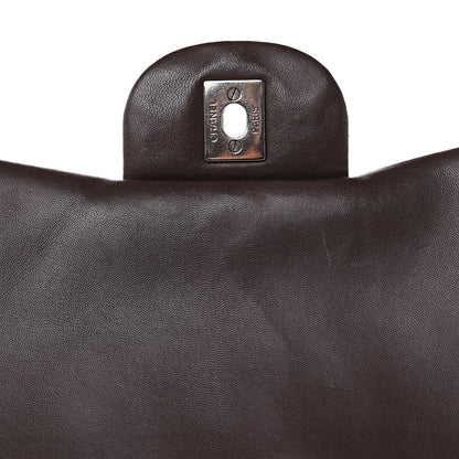 Chanel Lambskin Quilted Maxi Single Flap Brown 14 of 16