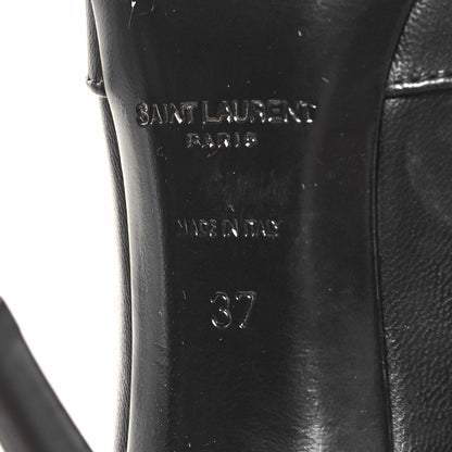 Saint Laurent Goatskin Crystal Buckle Claude 90 Ankle Booties 37 Black 7 of 9