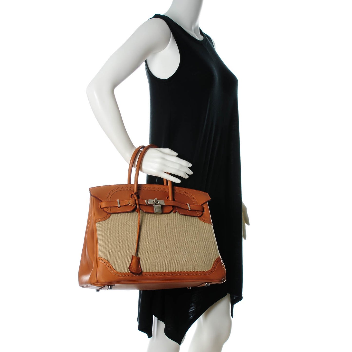 Barenia Toile Ghillies Birkin 35 Fauve