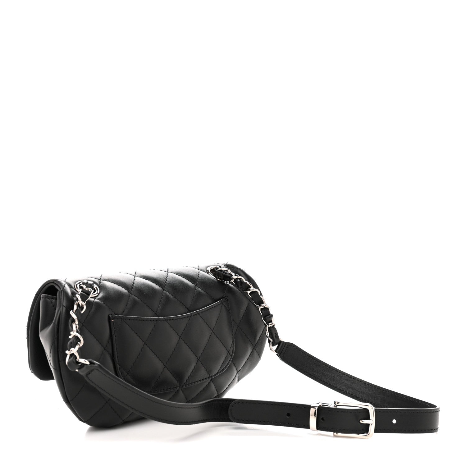 Chanel Calfskin Quilted CC Uniform Flap Belt Bag Black 3 of 12