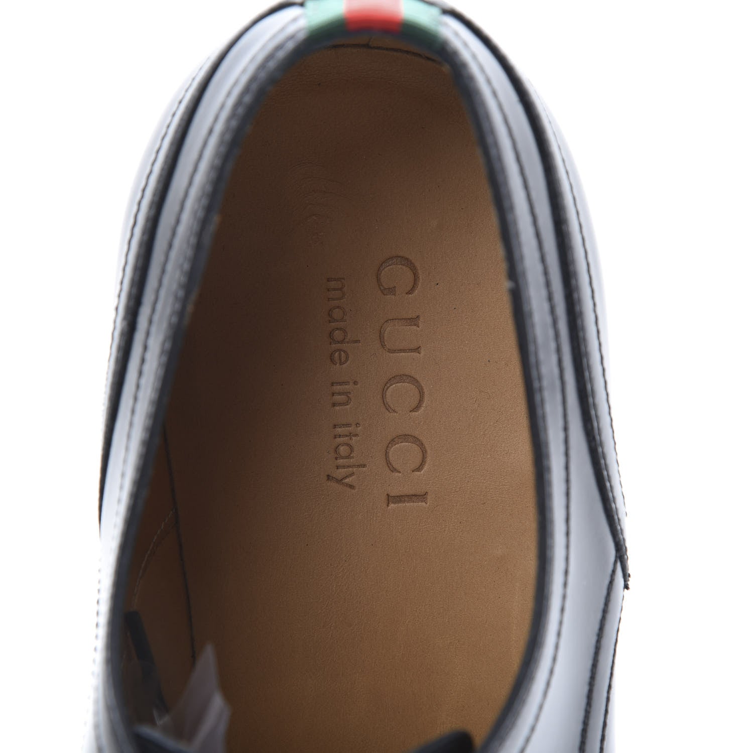 Gucci Calfskin Mens Captoe Derby Loafers 9 Black 7 of 9