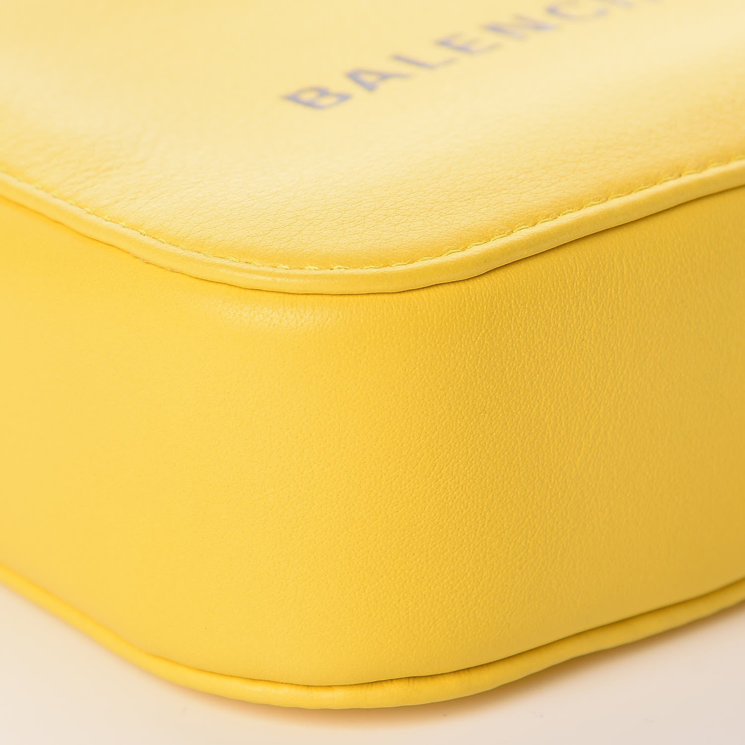 Balenciaga Smooth Calfskin Logo XS Everyday Camera Bag Jaune Soleil Black 5 of 10