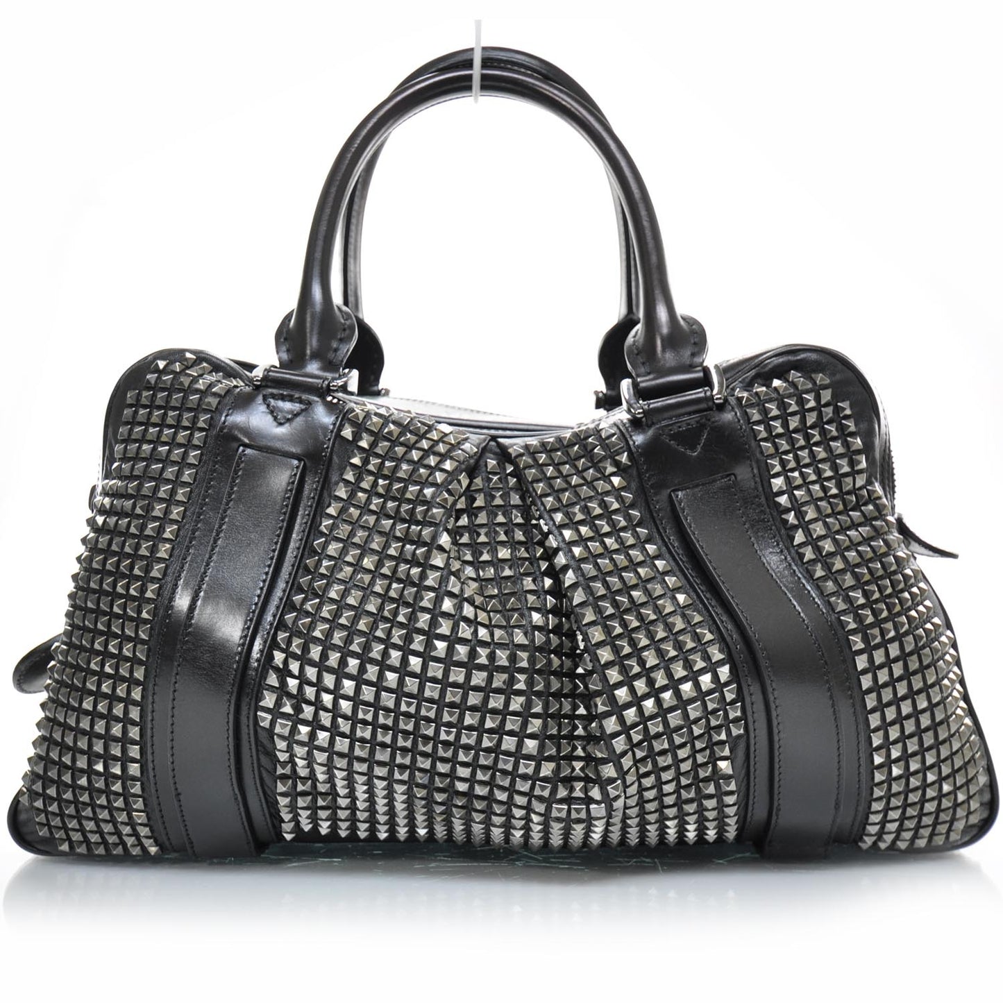 Prorsum Leather Studded Knight Satchel Black