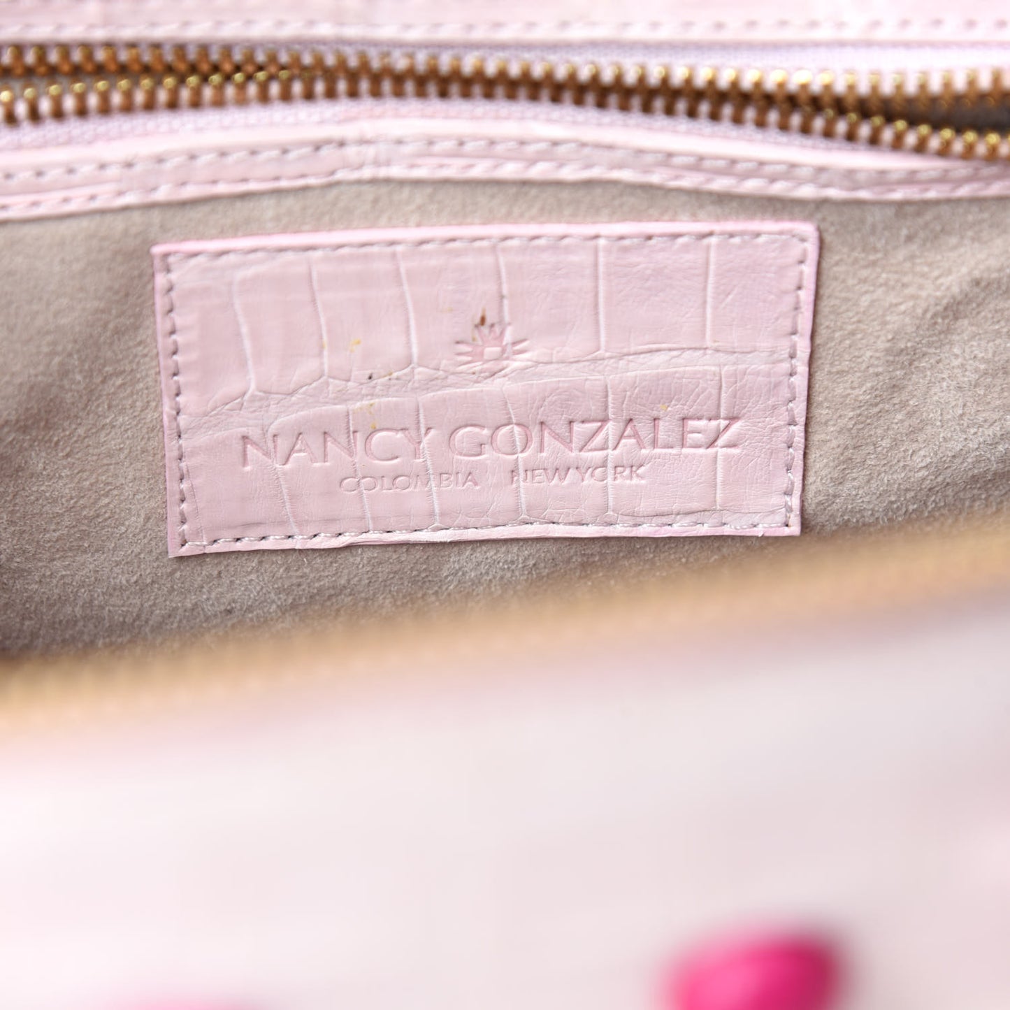 Crocodile Small Heart Cube Crossbody Bag Pink Multicolor