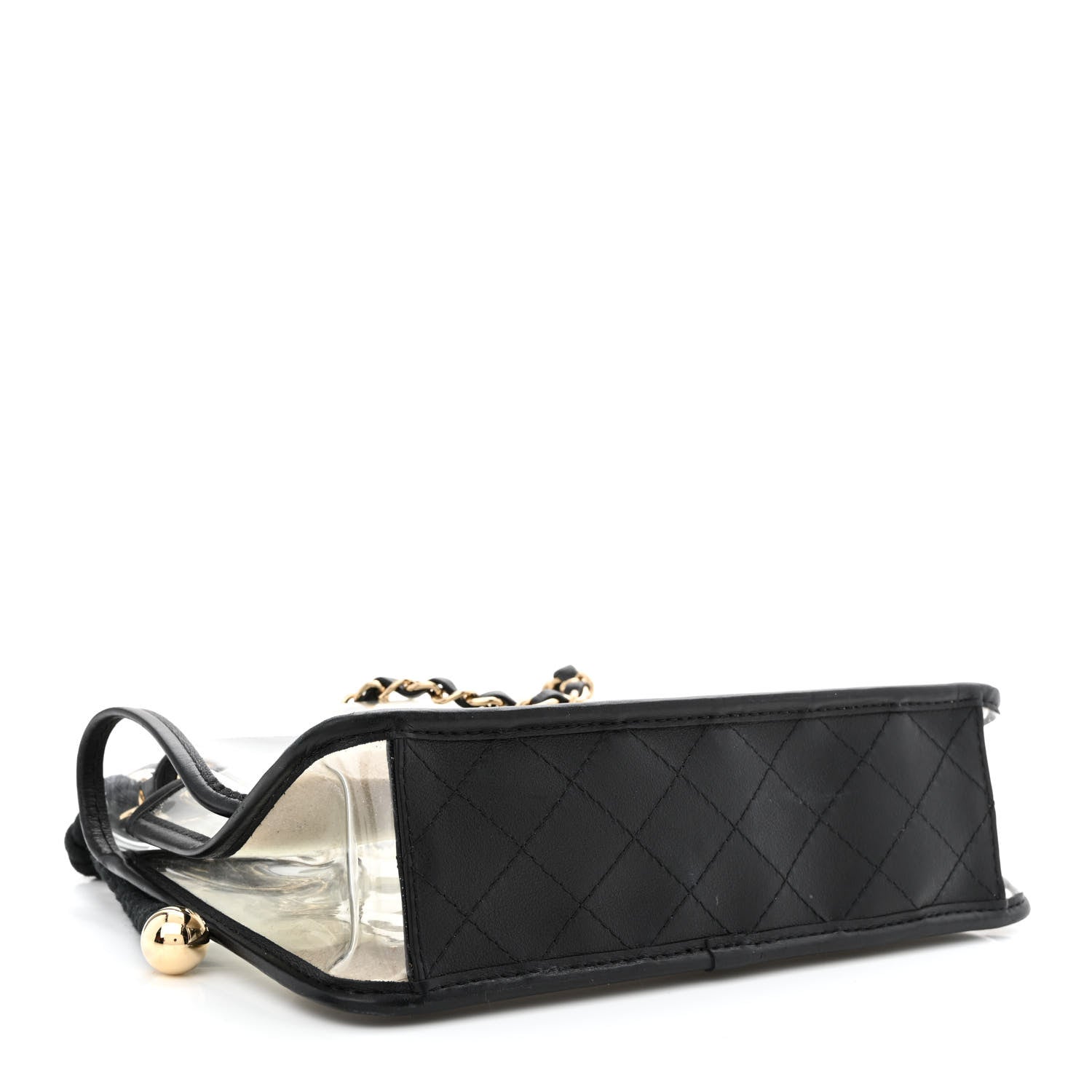 Chanel Lambskin PVC Sand By The Sea Flap With Pearl Strap Black 4 of 11
