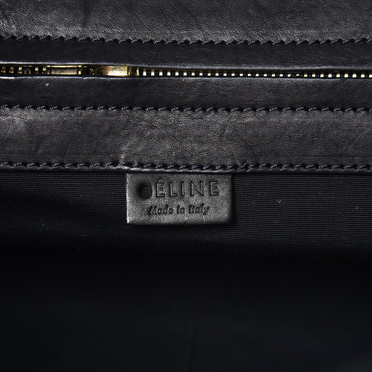 Calfskin Crocodile Embossed Rider Tote Black
