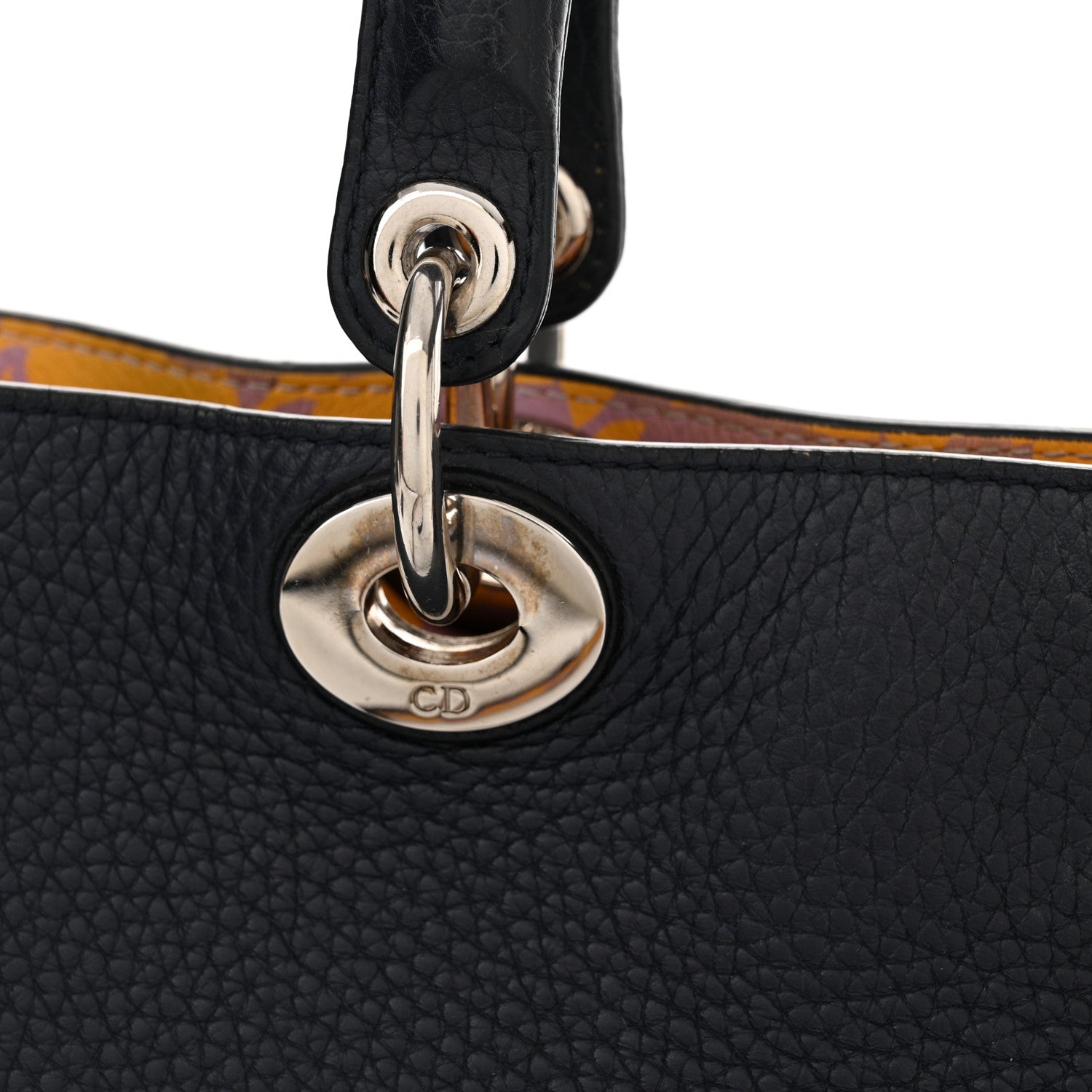 Christian Dior Bullcalf Medium Diorissimo Tote Navy 12 of 16