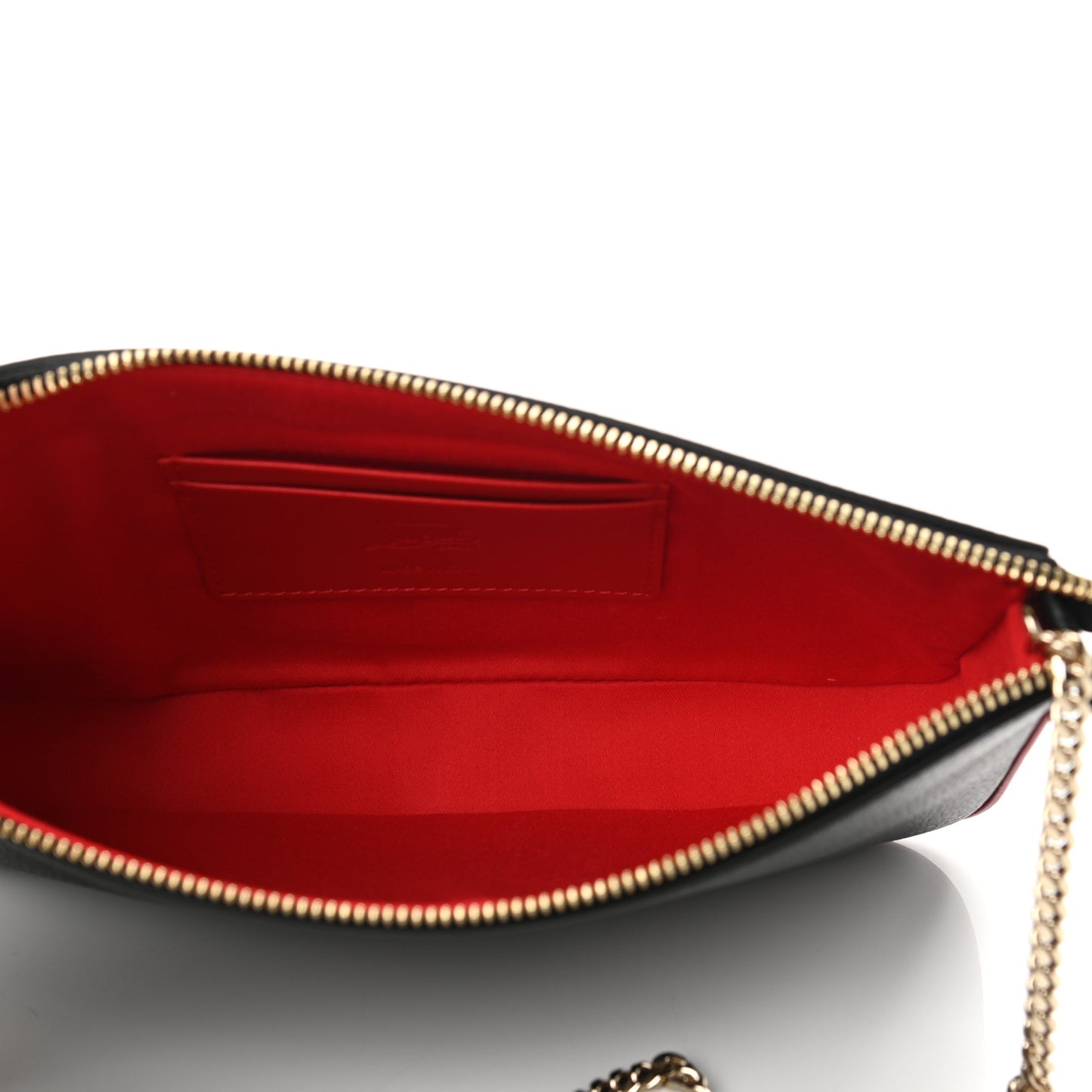 Calfskin Loubila Chain Clutch Black