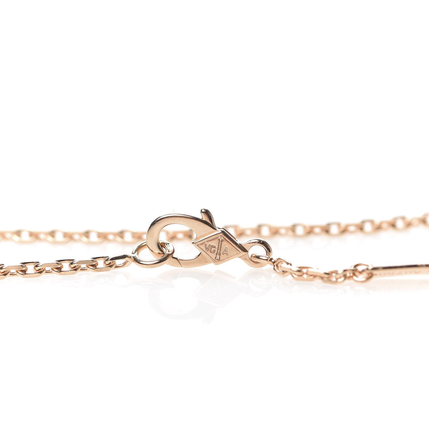 18K Rose Gold Letterwood Magic Alhambra Long Necklace