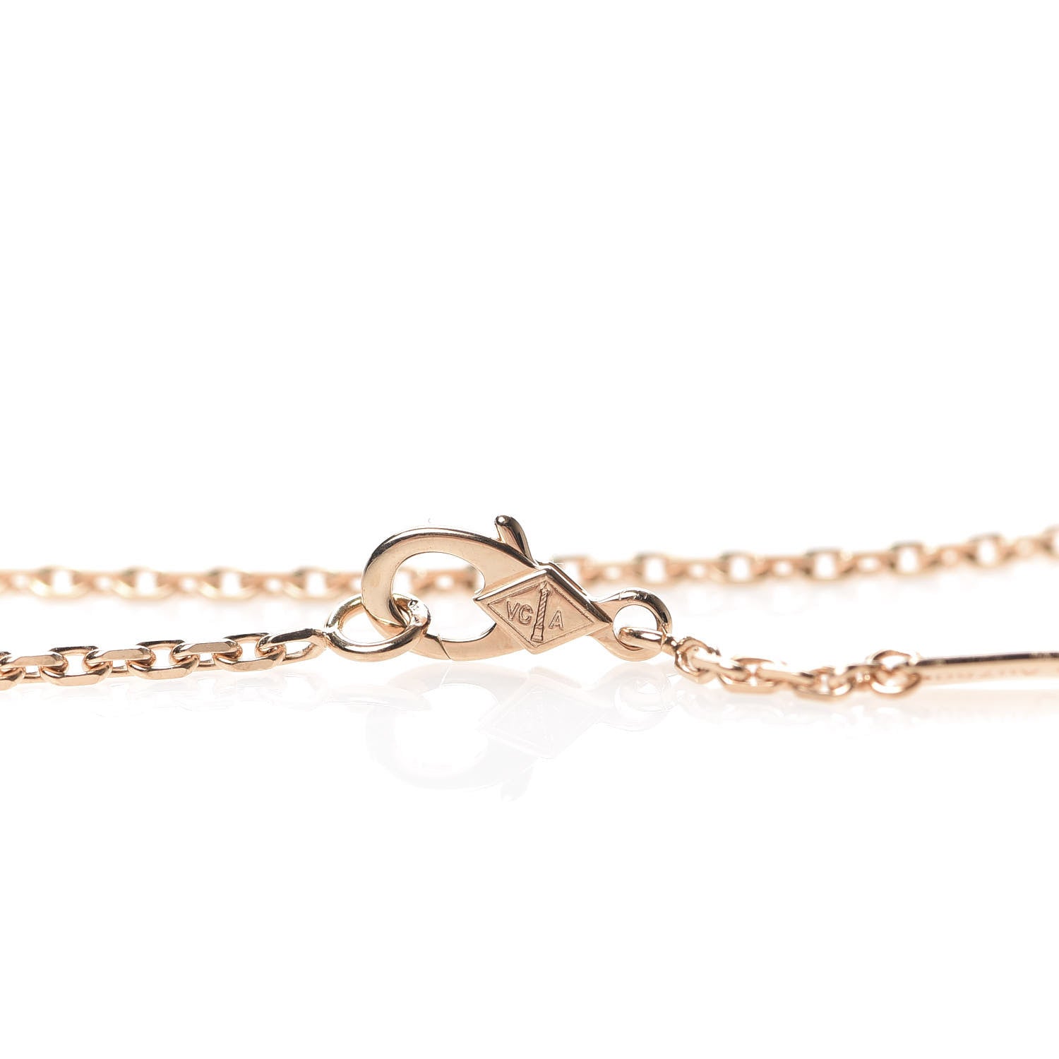 Van Cleef & Arpels 18K Rose Gold Letterwood Magic Alhambra Long Necklace 5 of 9