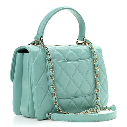 Chanel Lambskin Quilted Small Trendy CC Flap Dual Handle Bag Light Green 3 of 11