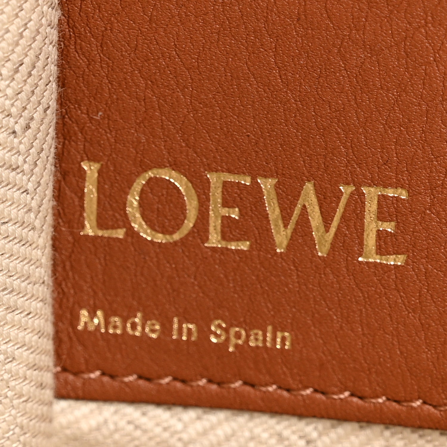 Loewe Calfskin Canvas Anagram Small Hammock Shoulder Bag Ecru Tan 6 of 12