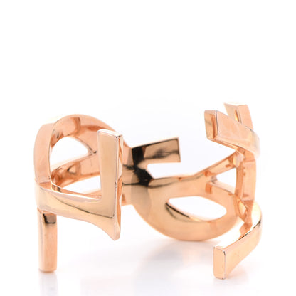 Saint Laurent Brass Monogram Medium Cuff Bracelet Rose Gold 3 of 6
