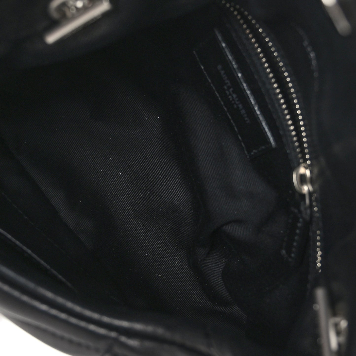 Lambskin Quilted Toy Loulou Puffer Monogram Chain Satchel Black