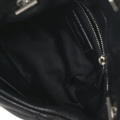 Saint Laurent Lambskin Quilted Toy Loulou Puffer Monogram Chain Satchel Black 5 of 9