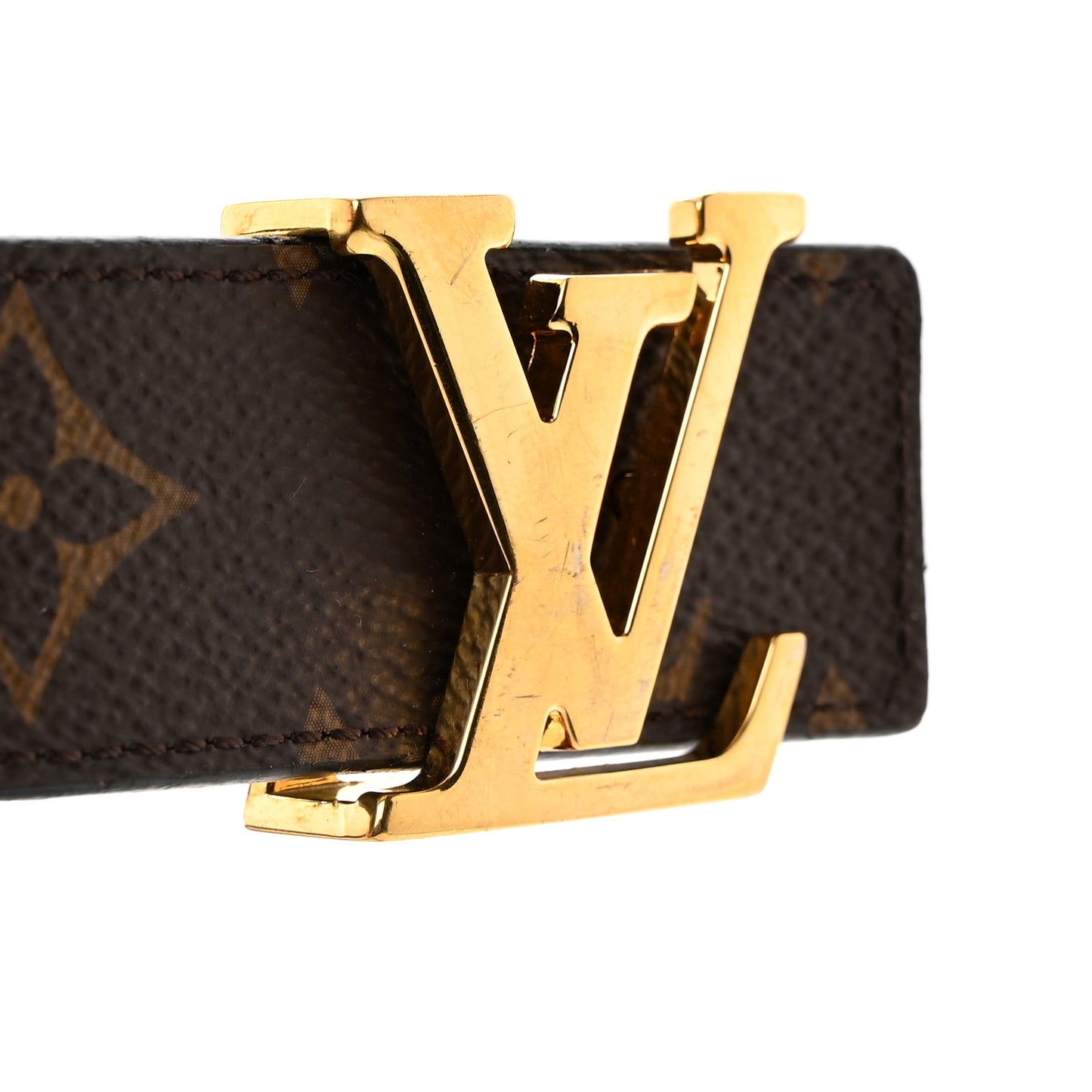 Calfskin Monogram 40mm LV Initiales Reversible Belt 80 32 Black
