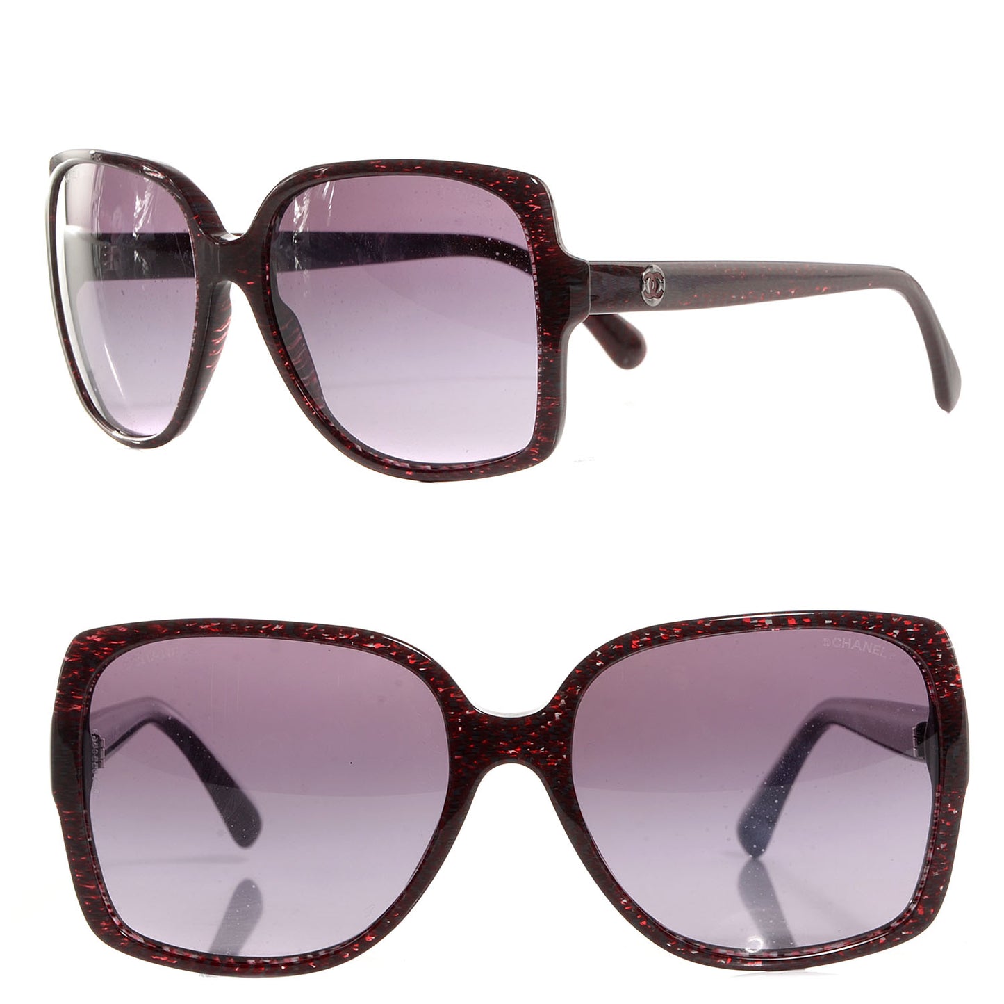 Tweed CC Sunglasses 5267 Red