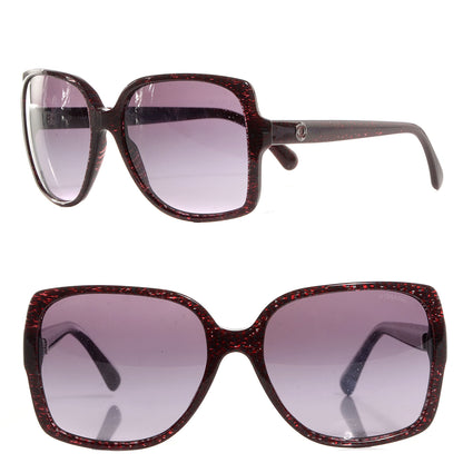 Chanel Tweed CC Sunglasses 5267 Red 1 of 5