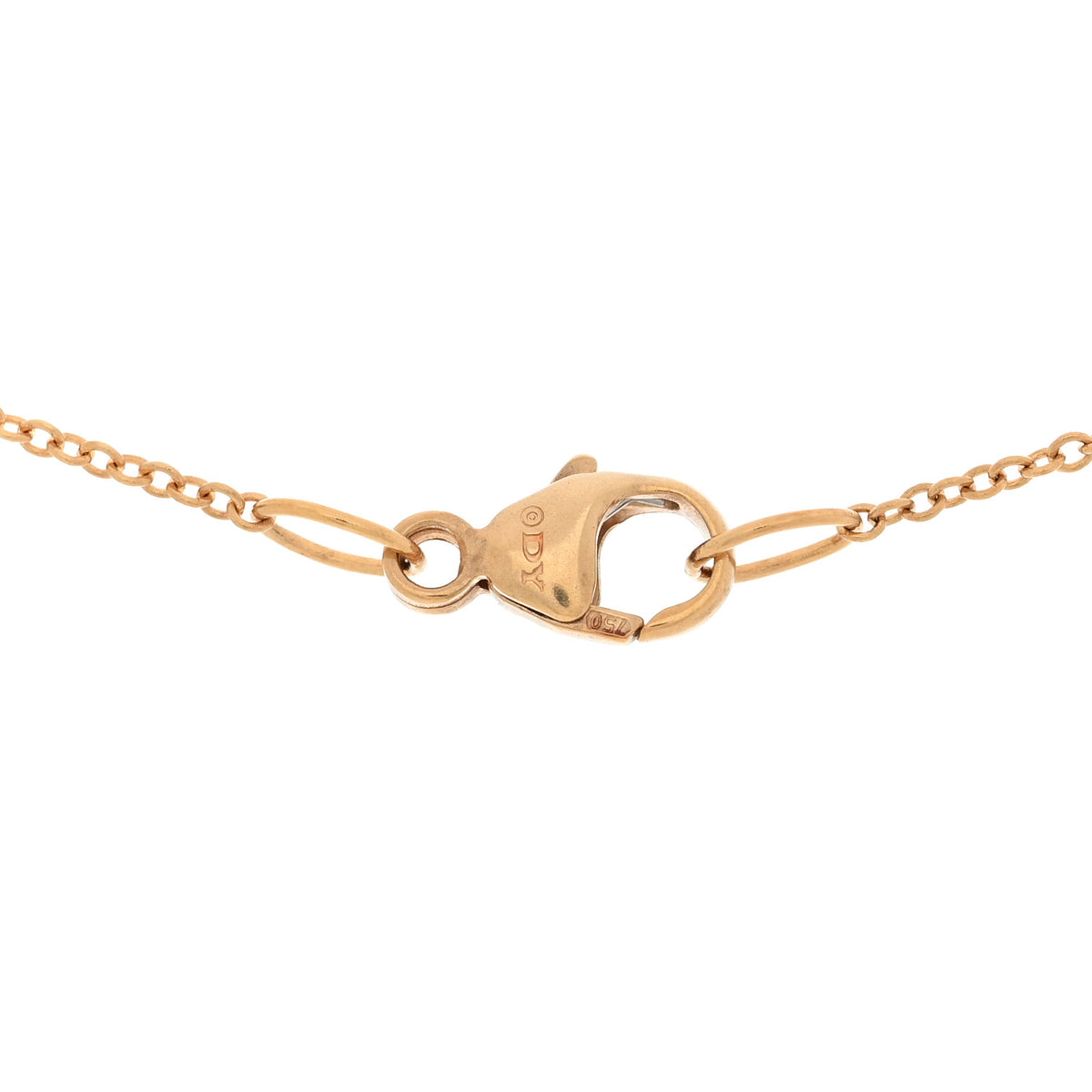 David Yurman 18K Yellow Gold Diamond Cable Collectibles Quatrefoil Pendant Necklace 4 of 5