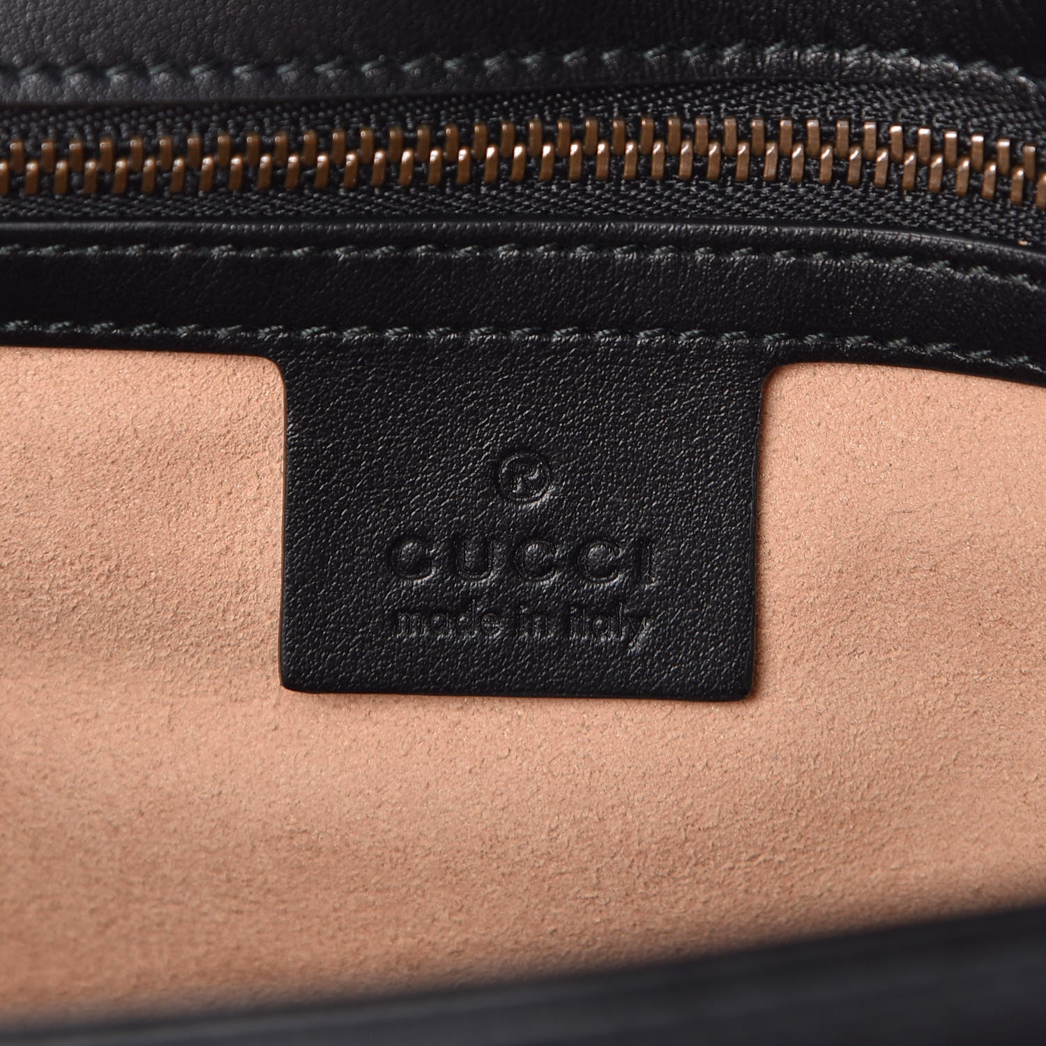 Gucci Calfskin Matelasse Small GG Marmont Shoulder Bag Black 6 of 9