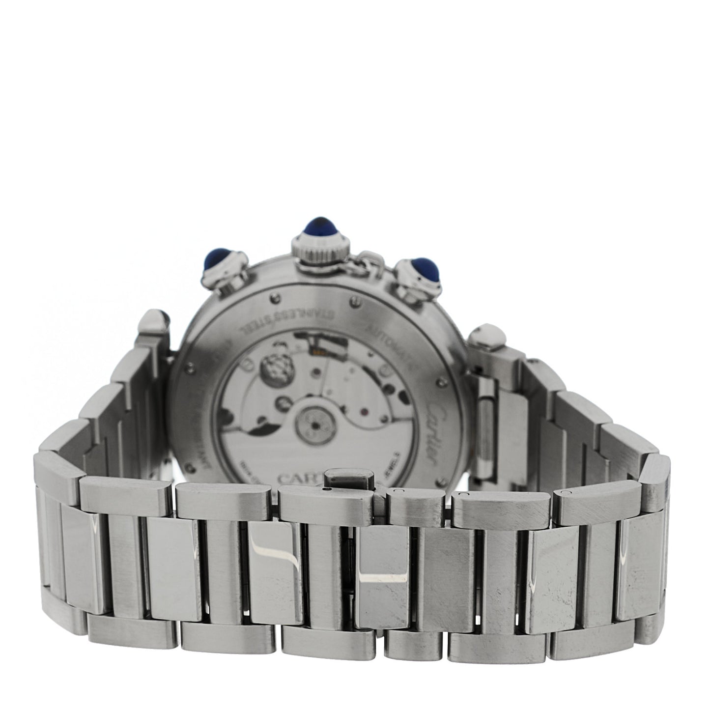 Stainless Steel 41mm Pasha C Chronograph Automatic Watch Blue
