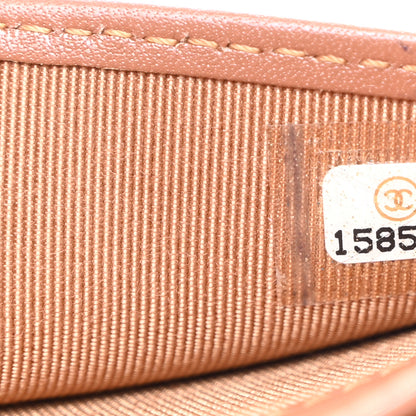 Chanel Caviar Quilted Long Flap Wallet Light Brown 9 of 14