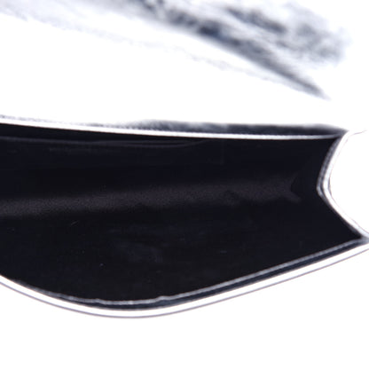 Saint Laurent Metallic Calfskin Monogram Large Belle De Jour Clutch Silver 5 of 9