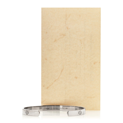 Cartier 18K White Gold LOVE Cuff Bracelet 21 4 of 4