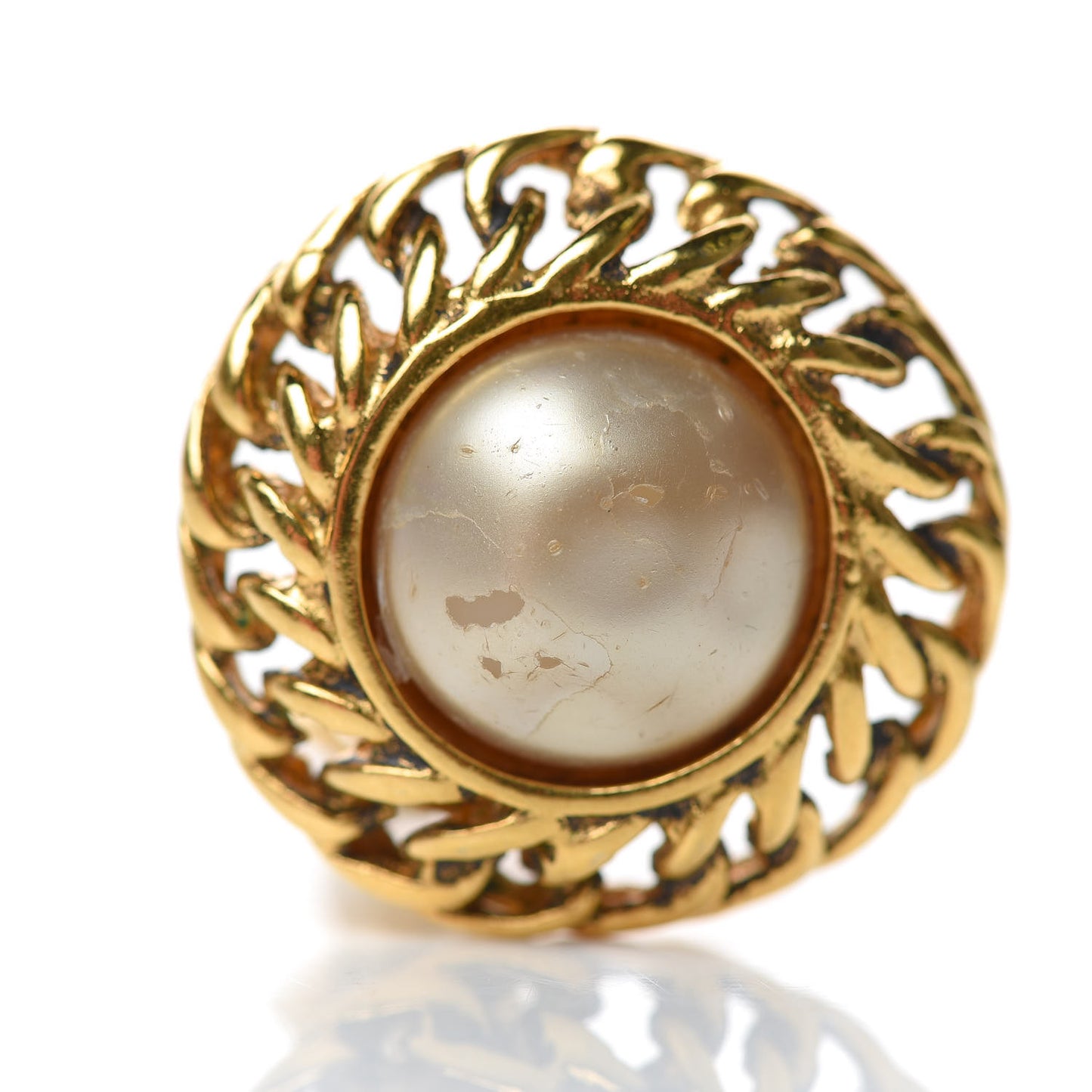 Pearl Clip On Earrings Gold
