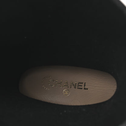 Chanel Rubber Camellia Rain Boots 40 Black 9 of 11
