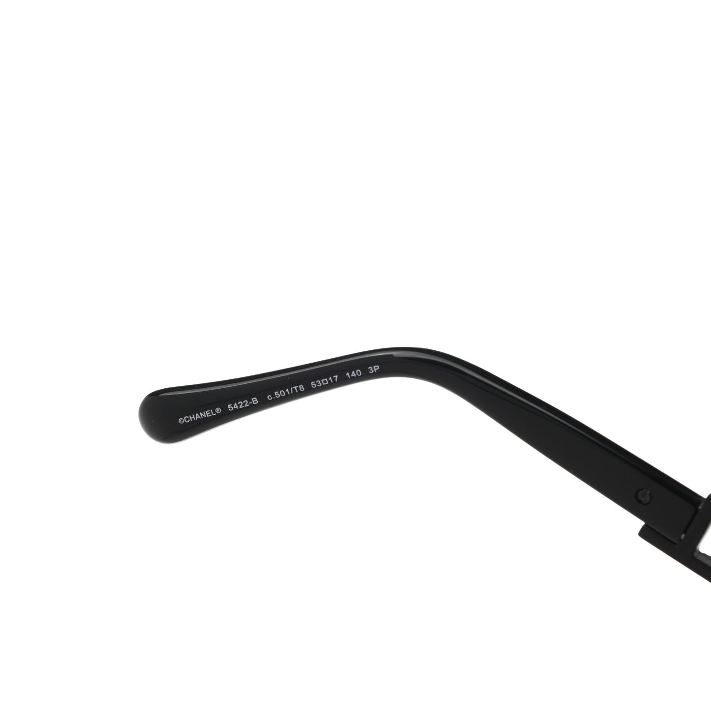 Acetate Strass Polarized Square Sunglasses 5422-B Black