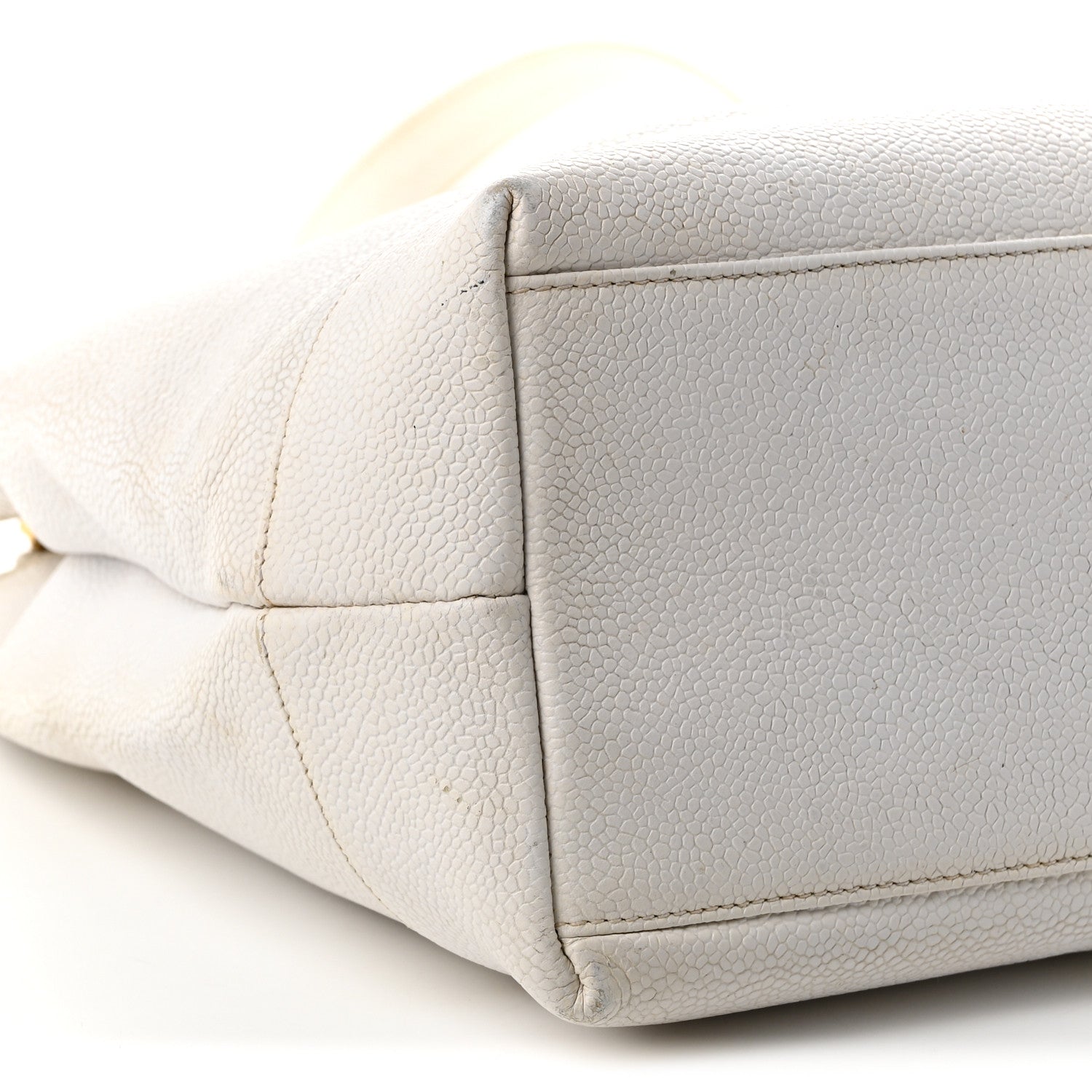 Chanel Caviar CC Shoulder Bag White 10 of 11