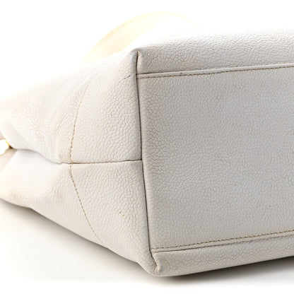 Chanel Caviar CC Shoulder Bag White 10 of 11