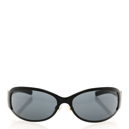 Chanel Acetate CC Sunglasses 4116 Black Black 2 of 9