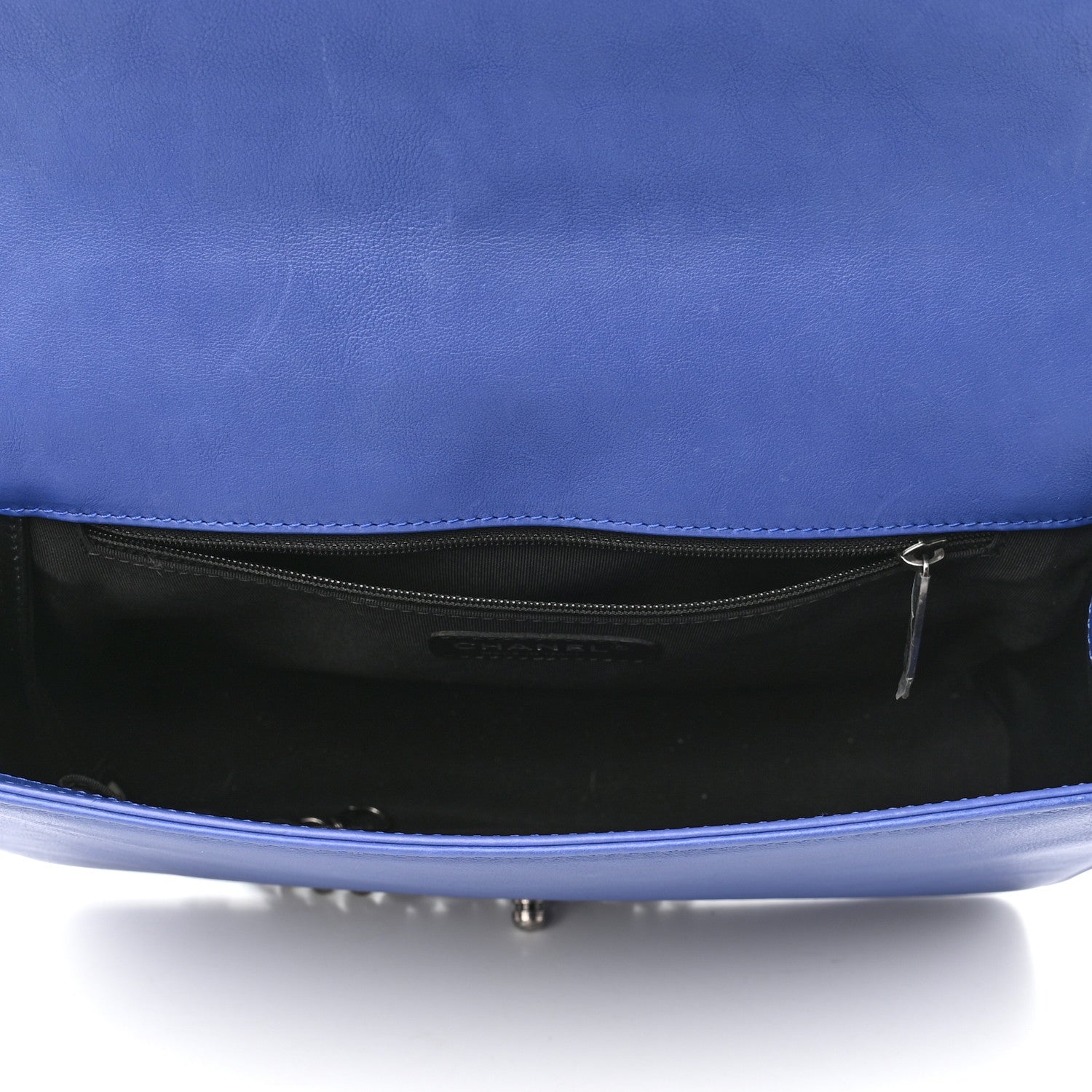 Chanel Grained Calfskin Quilted Large Boy Flap Blue 5 of 9