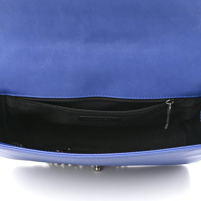 Chanel Grained Calfskin Quilted Large Boy Flap Blue 5 of 9